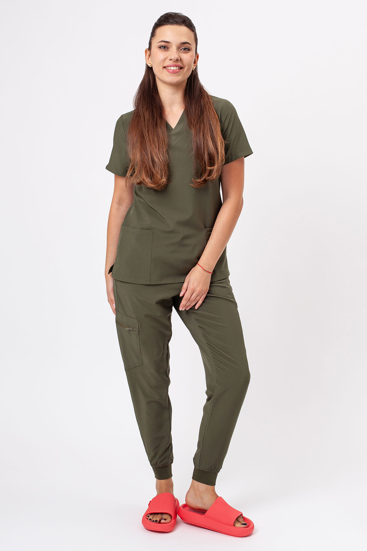 Women's Sunrise Move Go scrub set olive