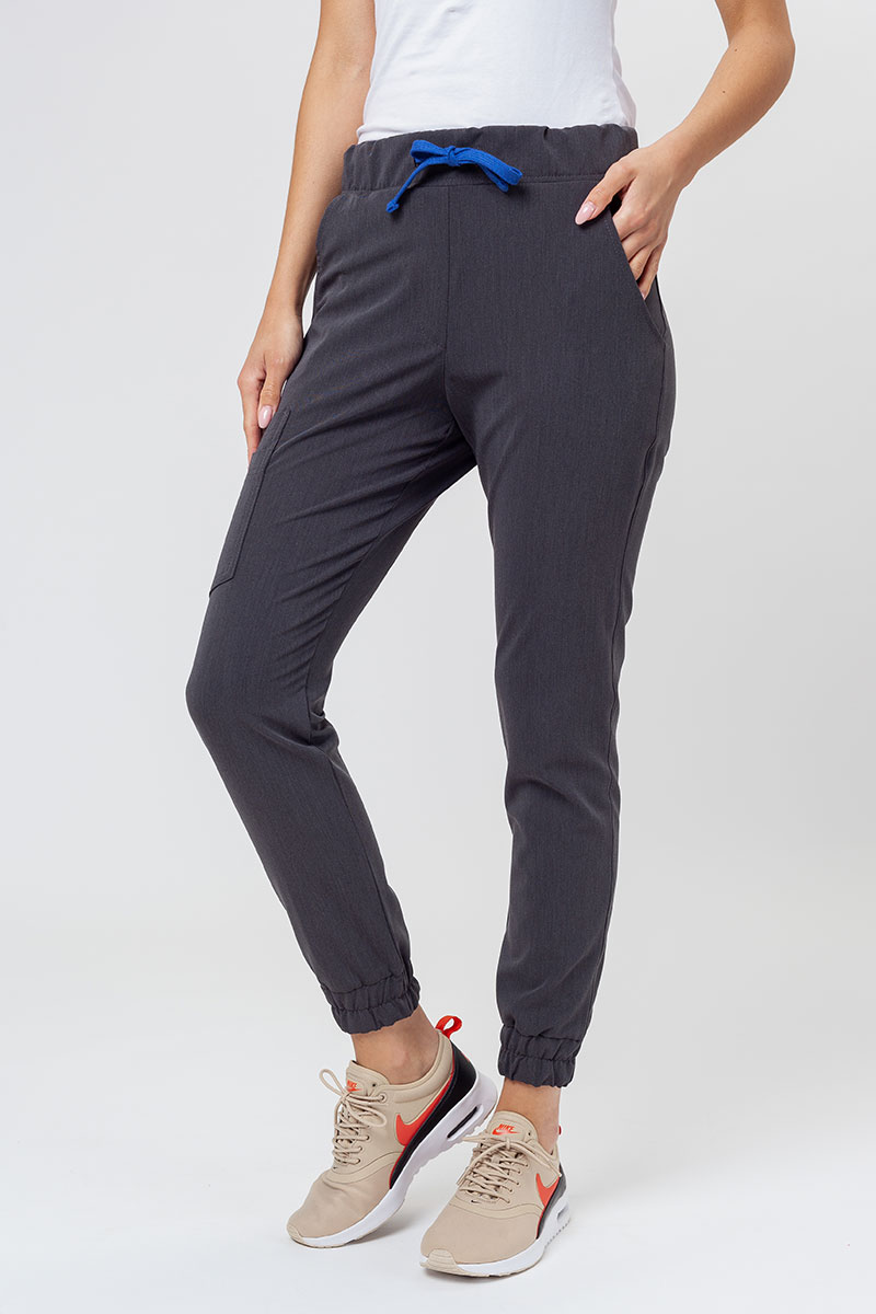 Women's Sunrise Uniforms Premium Chill jogger scrub trousers heather grey