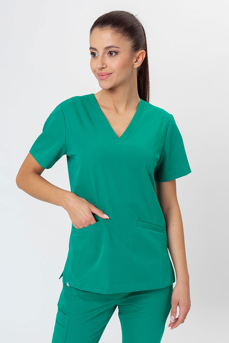 Women’s Sunrise Uniforms Premium Joy scrubs top green