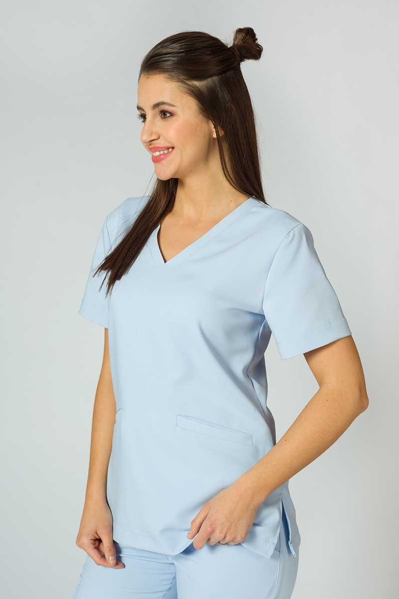 Women’s Sunrise Uniforms Premium Joy scrub top blue