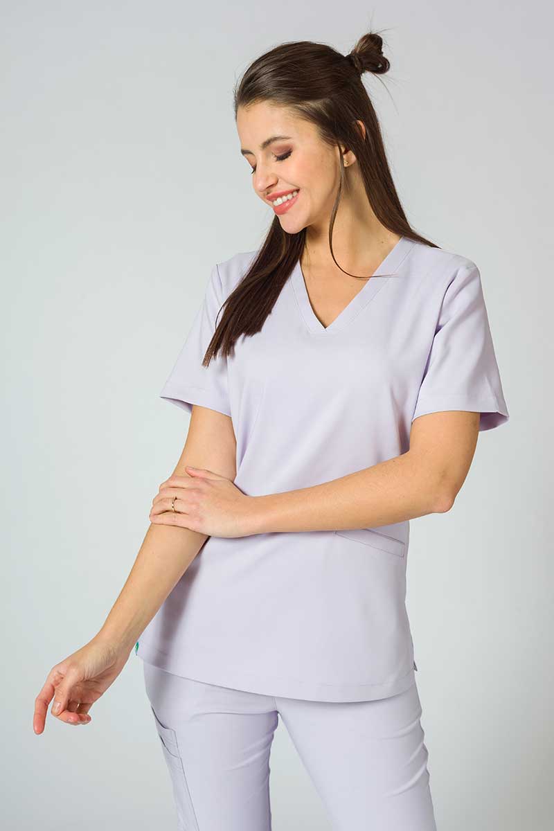 Women’s Sunrise Uniforms Premium Joy scrub top lavender