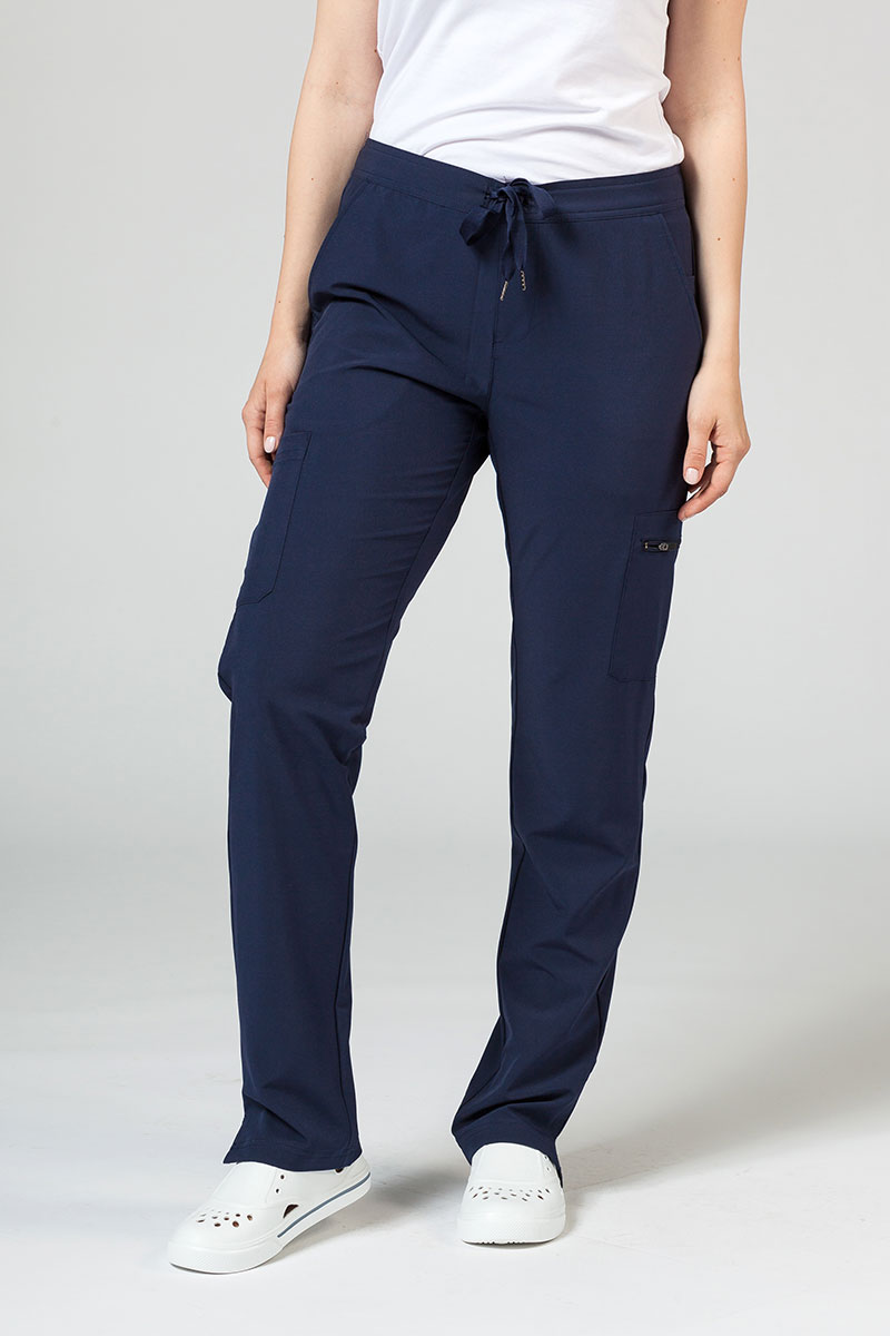 Women's Adar Uniforms Skinny Leg Cargo scrub trousers navy