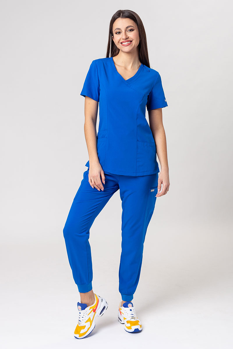 Women's Maevn Momentum scrubs set (Asymetric top, Jogger trousers) royal blue