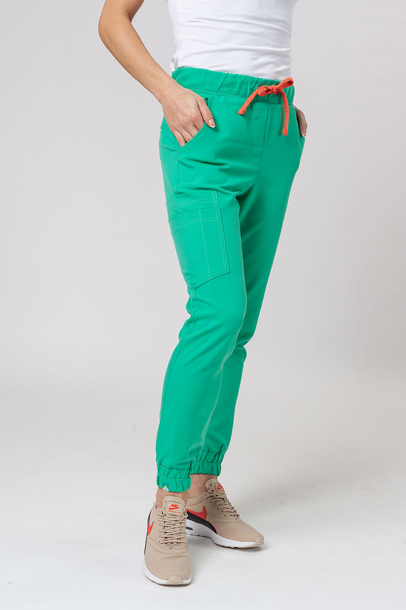 Women's Sunrise Uniforms Premium Chill jogger scrub trousers light green