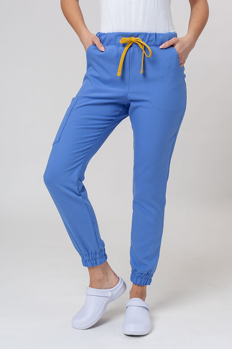 Women's Sunrise Uniforms Premium Chill jogger scrub trousers classic blue