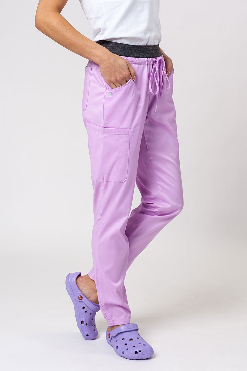 Women's Maevn Matrix Semi-jogger scrub trousers lavender