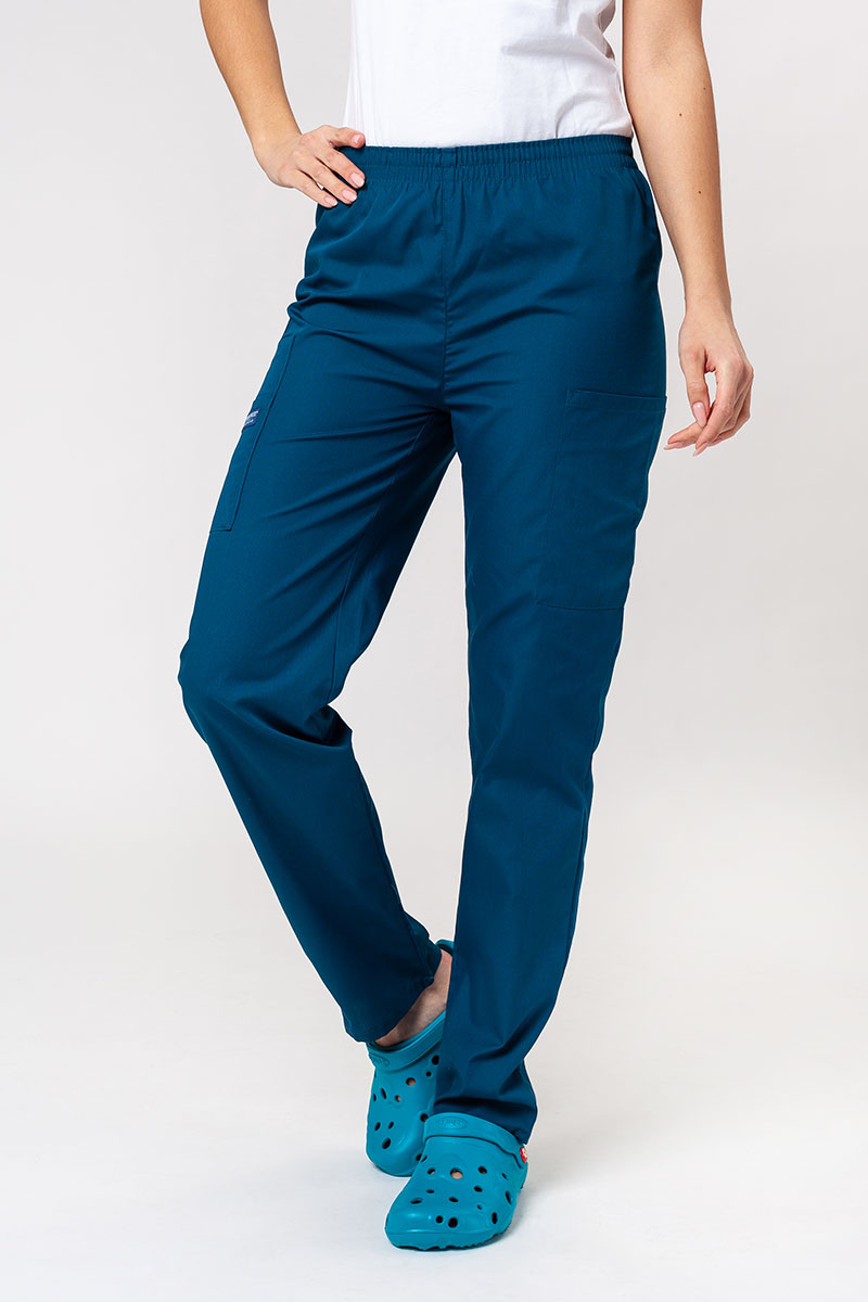 Women’s Cherokee Originals Natural Rise scrub trousers caribbean blue