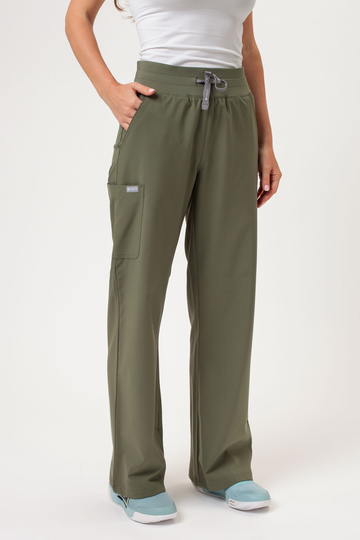 Women's Maevn Momentum Wide Leg scrub trousers olive