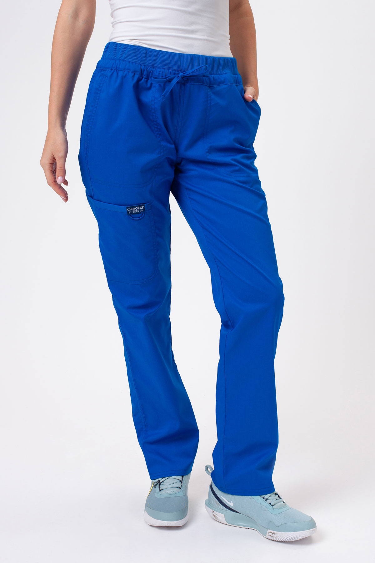 Women’s Cherokee Revolution Straight Leg scrub trousers royal blue