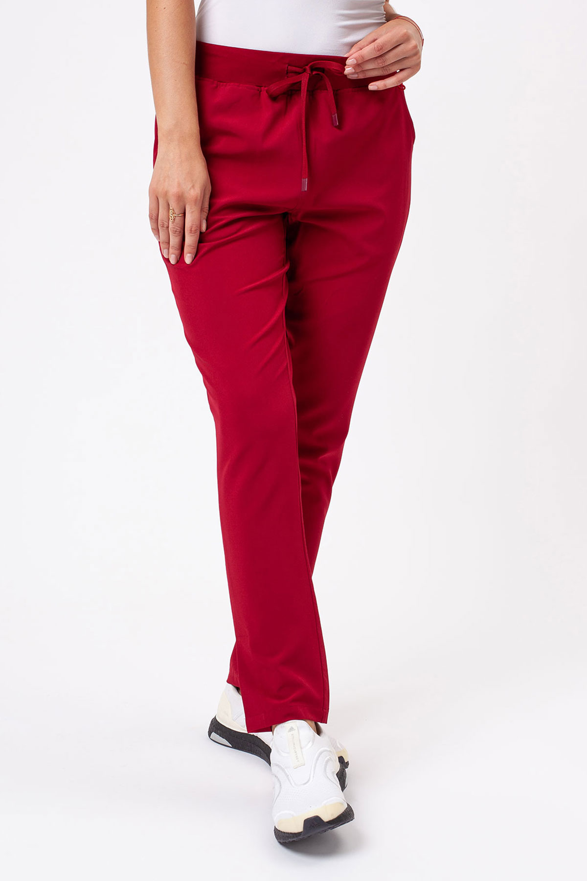 Women's Sunrise Move Line scrub trousers burgundy