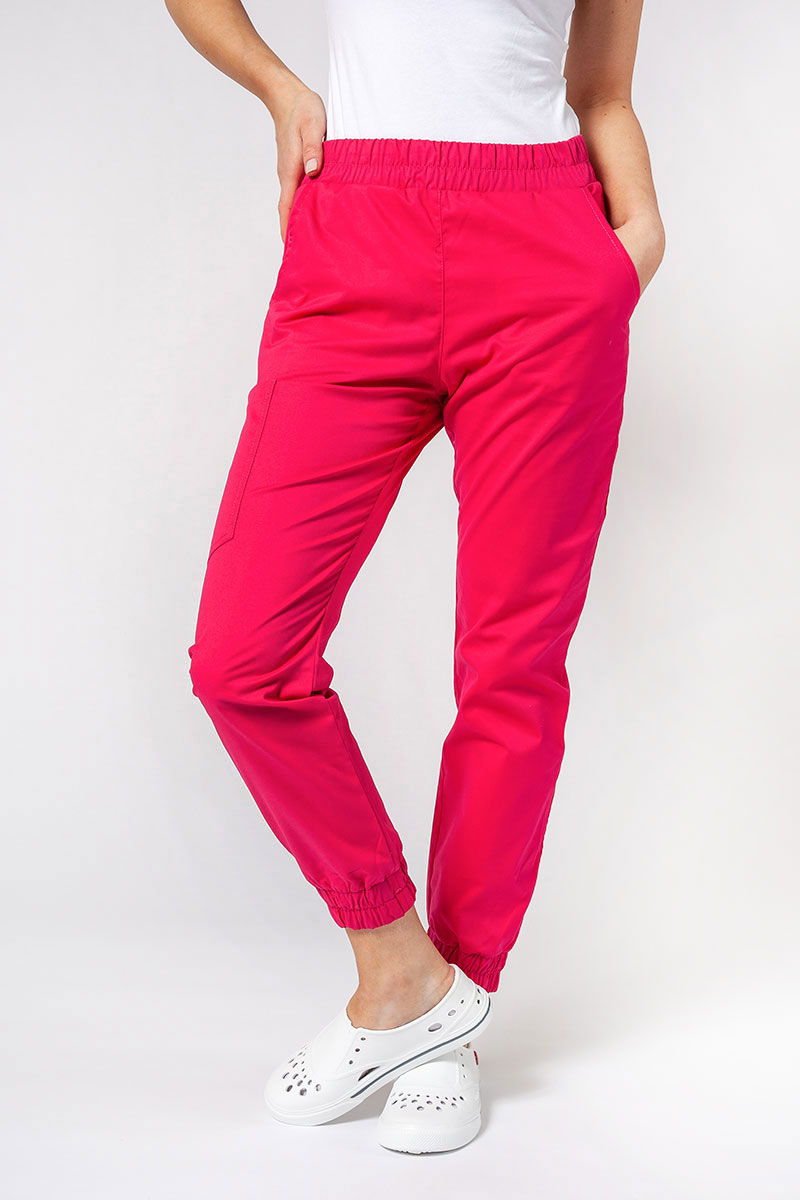 Women’s Sunrise Uniforms Active Air jogger scrub trousers raspberry