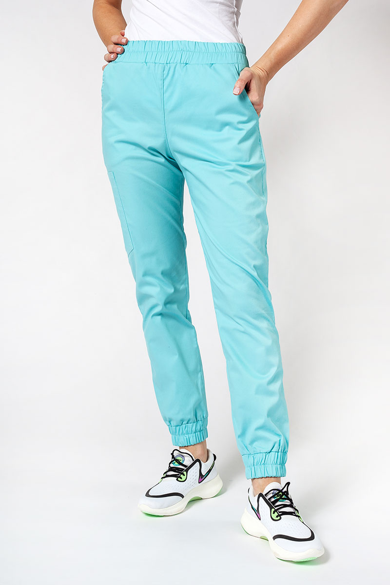 Women’s Sunrise Uniforms Active Air jogger scrub trousers aqua