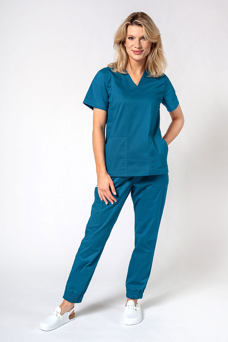 Men's Sunrise Uniforms Active III scrubs set (Bloom top, Air trousers) caribbean blue