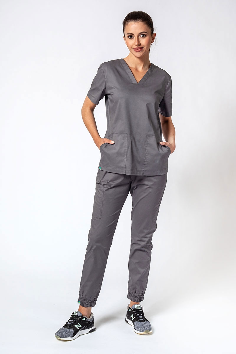 Men's Sunrise Uniforms Active III scrubs set (Bloom top, Air trousers) pewter