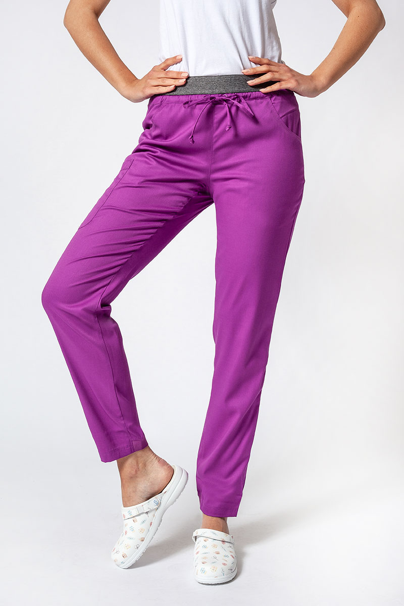 Women's Maevn Matrix Semi-jogger scrub trousers dahlia
