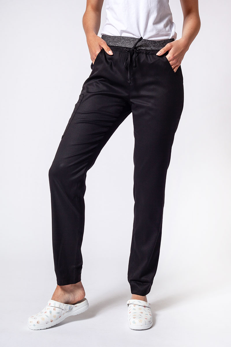 Women's Maevn Matrix Semi-jogger scrub trousers black