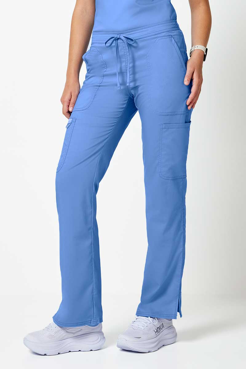 Women's Cherokee Revolution Flare Leg scrub trousers ceil blue