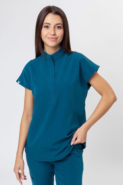 Women's Uniforms World 518GTK™ Avant scrub top caribbean blue (magnetic clips)-1