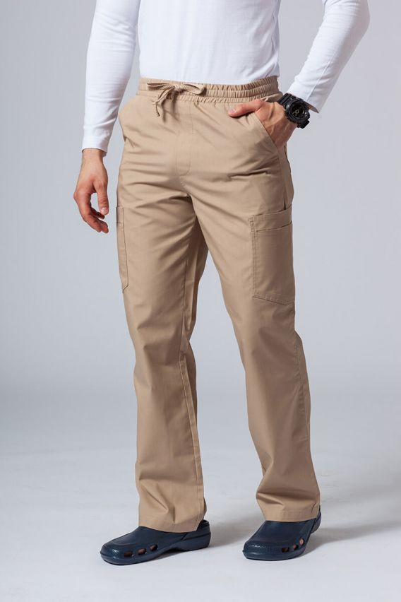 Men's Maevn Red Panda Cargo (6 pocket) scrub trousers khaki-1