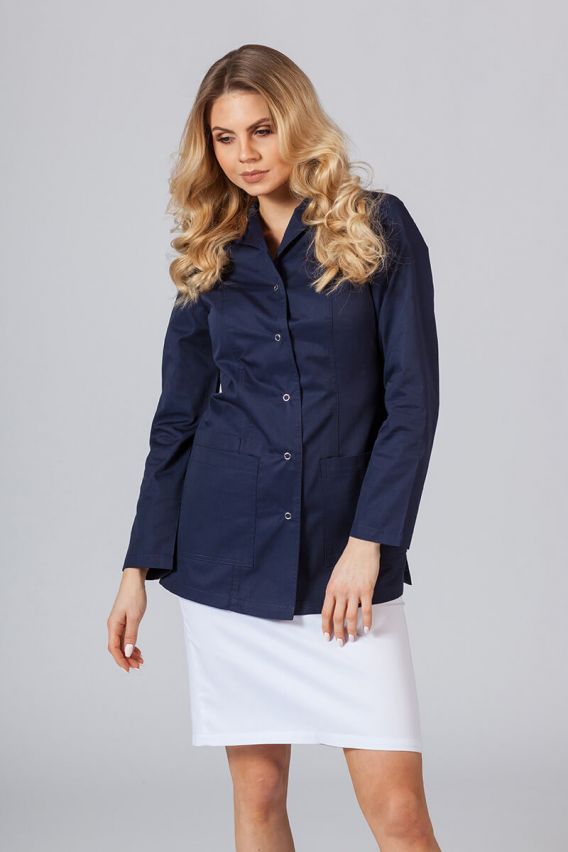 Fartuch medyczny Sunrise Uniforms krótki z długim rękawem szary