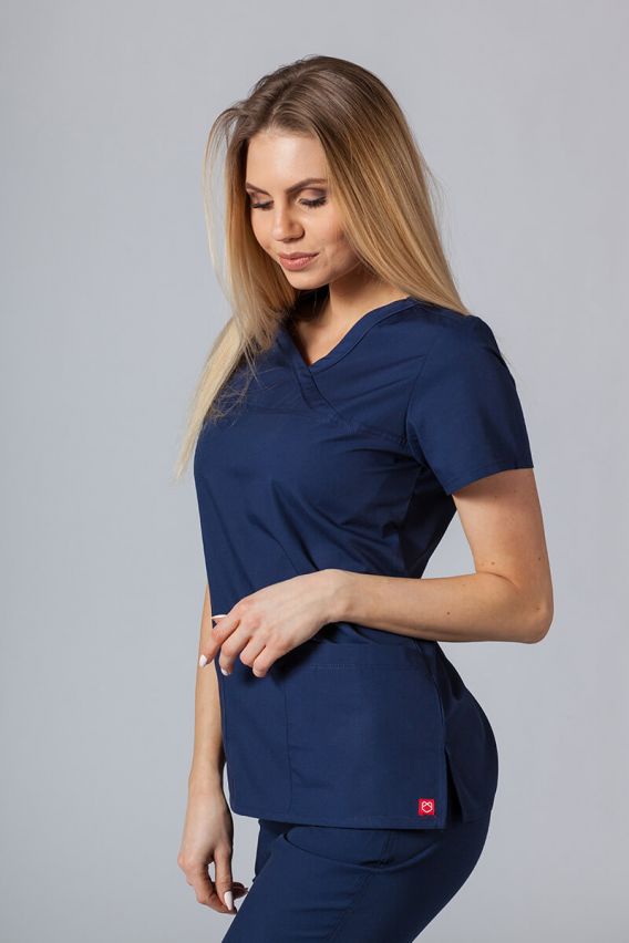 Women’s Maevn Red Panda Asymetric scrub top true navy-1