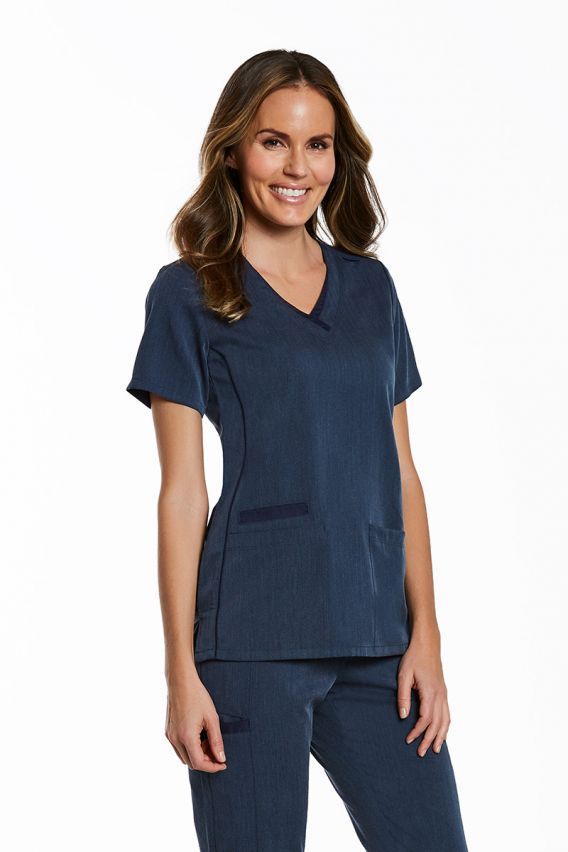 Women’s Maevn Matrix Pro scrub top heather navy-1