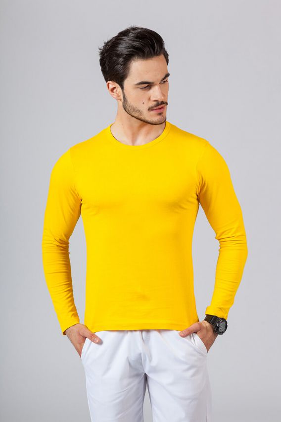 Men’s Malfini Fit long sleeve t-shirt yellow-1