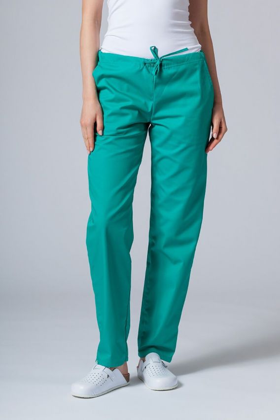 Women's Sunrise Uniforms Basic Regular scrub trousers hunter green-1