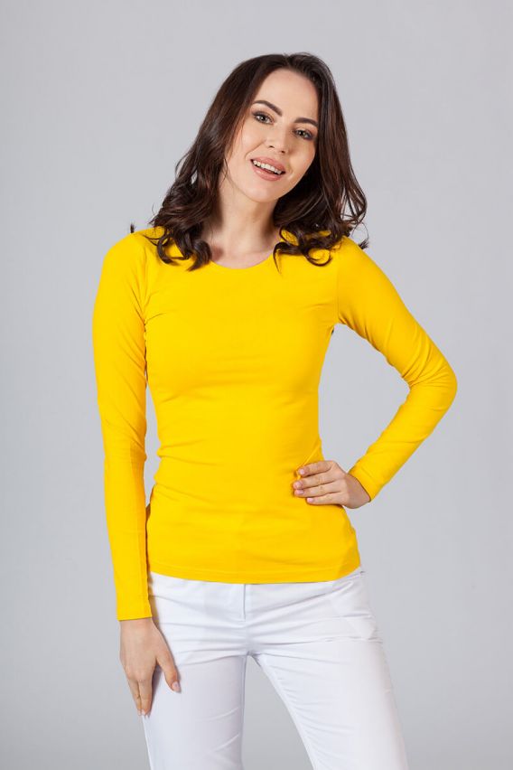 Women’s Malfini long sleeve t-shirt yellow-1