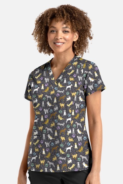 Women’s Maevn Prints scrub top Wild Pets-1