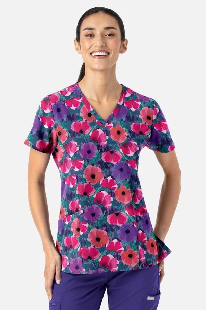 Women’s Maevn Prints scrub top Autumn Bloom-1