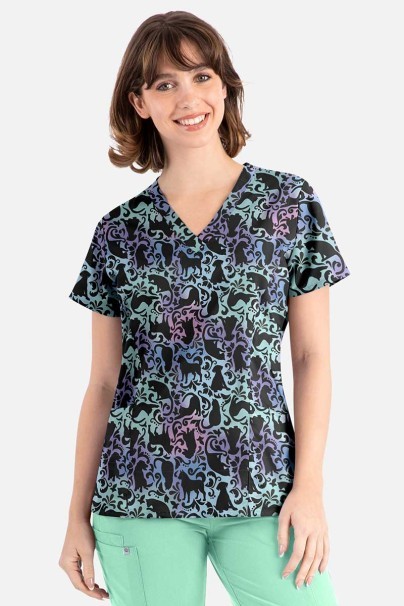 Women’s Maevn Prints scrub top Love In Every Paw-1