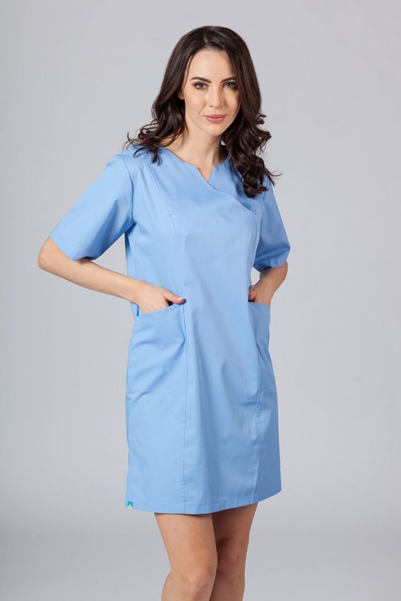 Women’s Sunrise Uniforms classic scrub dress ceil blue-1