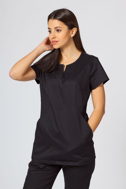 Women’s Sunrise Uniforms Active Kangaroo scrub top black-1