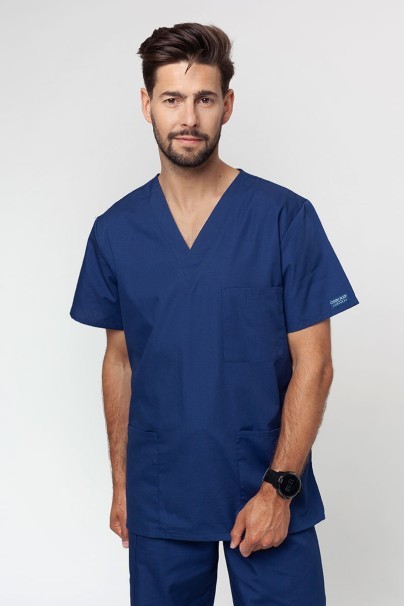 Men’s Cherokee Originals V-neck scrub top true navy-1