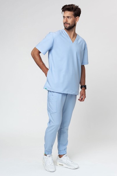 Men's Sunrise Uniforms Premium scrubs set (Dose top, Select trousers) ceil blue-1