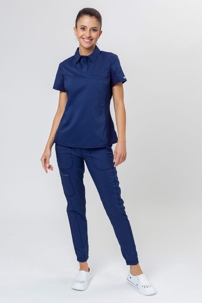 Women's Cherokee Revolution scrubs set (Polo top, Jogger trousers) true navy-1