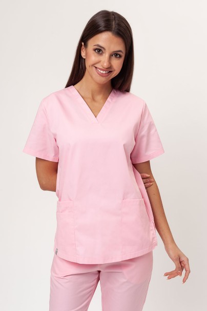 Women's Sunrise Uniforms Basic Light FRESH scrub top blush pink-1
