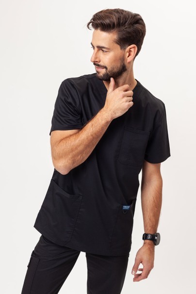 Men's Cherokee Revolution V-neck scrub top black-1