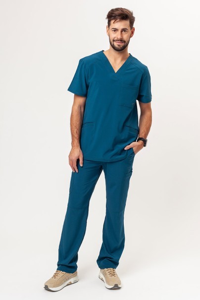 Men's Cherokee Infinity (V-neck top, Fly trousers) scrubs set caribbean blue-1