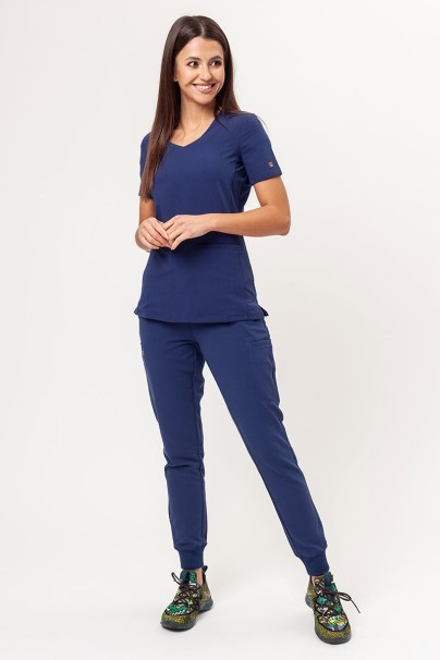 Women's Maevn Matrix Pro (Curved top, Jogger trousers) scrubs set navy-1