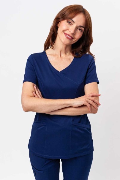 Women's Healing Hands Madison scrub top navy-1