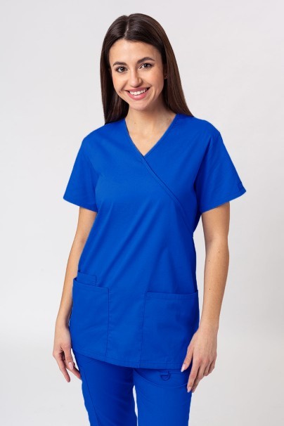 Women’s Dickies EDS Signature Mock scrub top royal blue-1