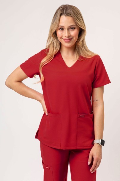 Women's Cherokee Ultra V-neck scrub top red-1