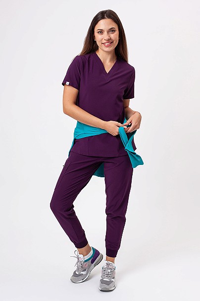 Women's Sunrise Move Go scrub set eggplant