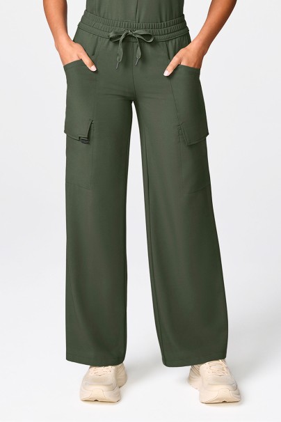 Women's Healing Hands Quest Wide Leg scrub trousers olive