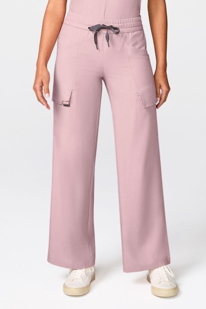 Women's Healing Hands Quest Wide Leg scrub trousers pearly pink