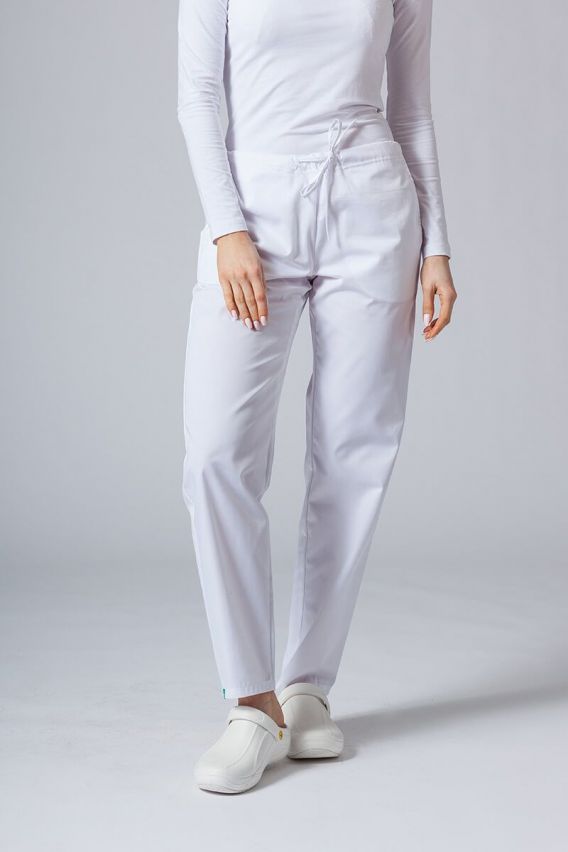 Women's Sunrise Uniforms Basic Regular scrub trousers white-1