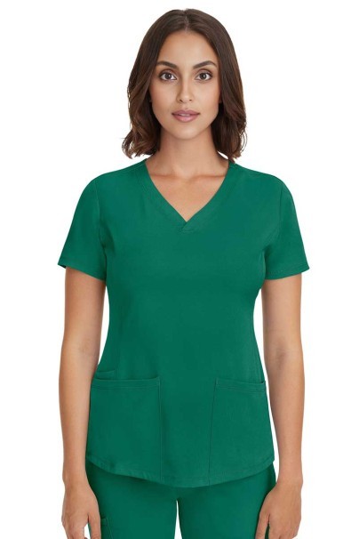 Women's Healing Hands Monica V-neck scrub top green-1