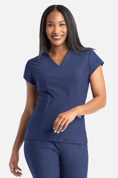 Women's Maevn Embrace Zoe scrub top navy-1